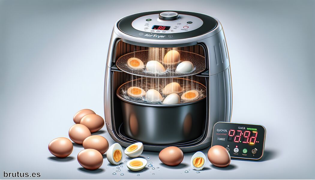 Pasos para la preparación - Huevos duros en AirFryer: rápidos y sin agua